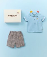 【ミキハウスホットビスケッツ/MIKI HOUSE HOT BISCUITS / KIDS】のセーラーカラー半袖Tシャツ&ハーフパンツギフトセット【BOX付き】 人気、トレンドファッション・服の通販 founy(ファニー) ファッション Fashion キッズファッション Fashion for Kids ボトムス Bottoms カラフル Colorful Design ギフト プレゼント Gift / Present サッカー Seersucker, Summer Fabric シンプル Simple, Minimal ハーフ Half, Half-Length ベビー Baby, Babywear ワンポイント One Point, Statement Accent 半袖 Short Sleeve, Half Sleeve 夏 Summer |ID:prp329100004641644