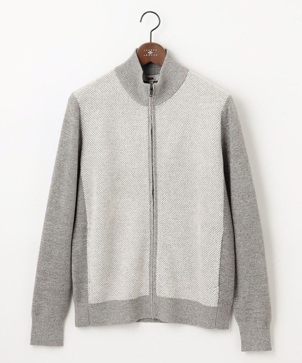【ジョセフ アブード/JOSEPH ABBOUD / MEN】の【イタリア糸使用/洗える】メリノブレンドモール ジップ ニット ブルゾン 人気、トレンドファッション・服の通販 founy(ファニー) 　ファッション　Fashion　メンズファッション　Fashion for Men　トップス・カットソー　Cut & Sew Tops　ニット・セーター / 定番トップス　Knit Tops & Sweaters　カーディガン / 羽織り　Cardigans　アクリル　Acrylic Material　イタリア　Italy　カーディガン　Cardigan, Knitwear　ジップ　Zip, Zipper　ジャカード／ジャガード　Jacquard, Woven Pattern　スマート　Smart, Elegant　ブルゾン　Blouson, Bomber Jacket　切替　Switching, Contrast Panel　吸水　Absorbent, Quick-Dry　洗える　Machine Washable　A/W・秋冬　Autumn/Winter　 other-1|ID: prp329100004641662 ipo3291000000033474638