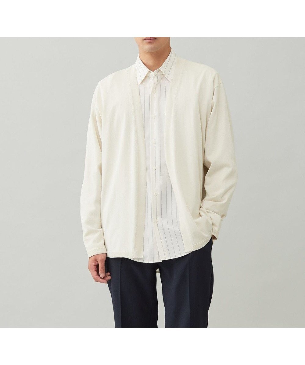 【アンフィーロ/UNFILO / MEN】の【抗菌防臭/アンチピリング/UVケア】アラエルエアリーシアーカーデ インテリア・キッズ・メンズ・レディースファッション・服の通販 founy(ファニー) 　ファッション　Fashion　メンズファッション　Fashion for Men　トップス・カットソー　Cut & Sew Tops　カーディガン / 羽織り　Cardigans　ウォッシャブル　Machine Washable　カーディガン　Cardigan, Knitwear　抗菌　Antibacterial, Bacteria-Resistant　シアー　Sheer, See-Through　スラックス　Slacks, Dress Pants　デニム　Denim, Jeans Material　羽織　Haori, Light Jacket　A/W・秋冬　Autumn/Winter　S/S・春夏　SS, Spring/Summer, Warm Season　おすすめ　Recommended / Our Picks　夏　Summer　ビジネス 仕事 通勤　Business / Work / Commuting　アイボリー|ID: prp329100004641665 ipo3291000000033474699