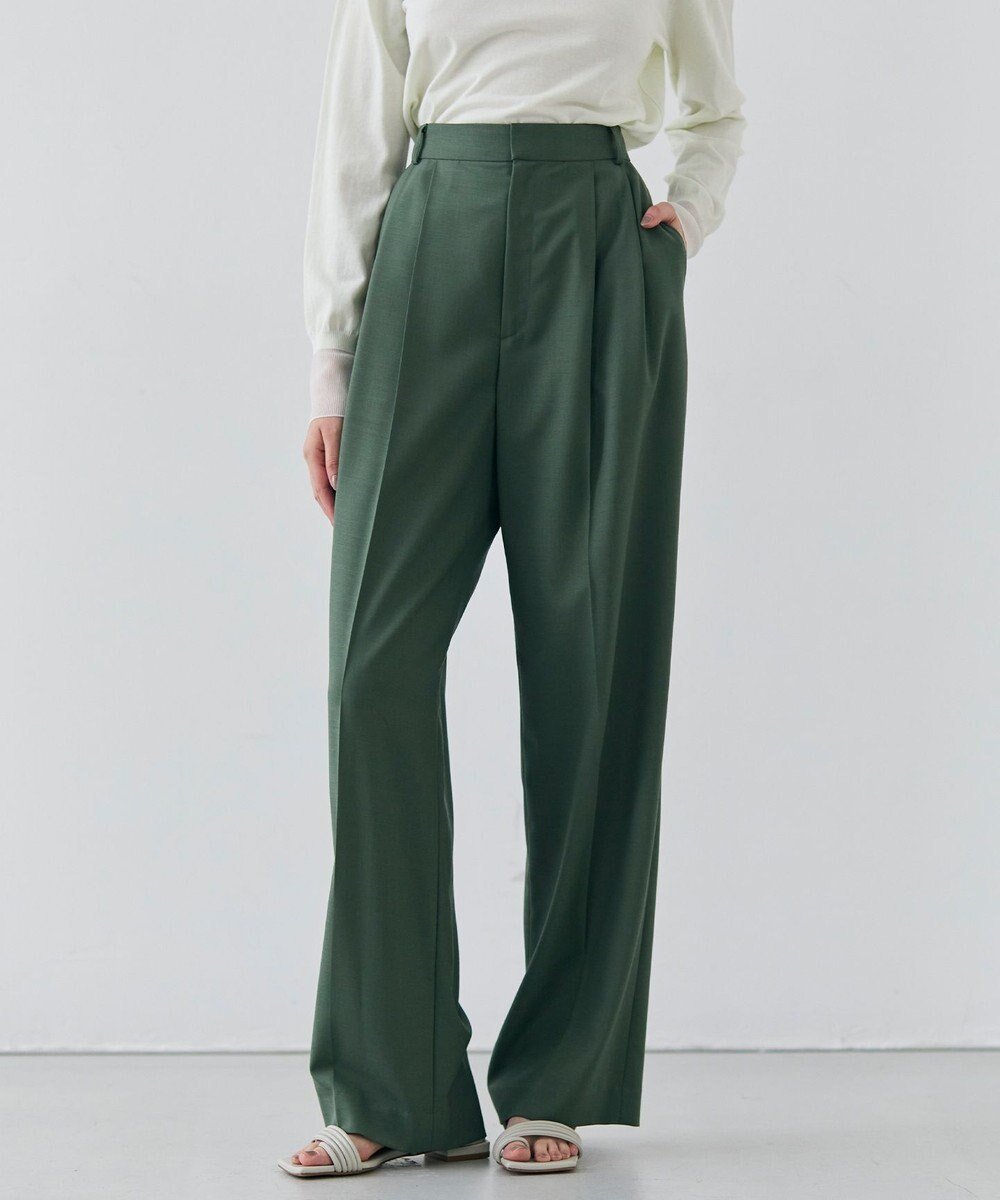 【ベイジ,/BEIGE,】の【GISELe 6月号掲載】OREGANO / サマーウールタックワイドパンツ インテリア・キッズ・メンズ・レディースファッション・服の通販 founy(ファニー) 　雑誌掲載アイテム　Magazine Picks & Fashion Features　ファッション雑誌　Fashion Magazines　ジゼル　GISELe　ファッション　Fashion　レディースファッション　Fashion for Women　パンツ　Pants & Trousers　春　Spring　ジャケット　Jacket, Outerwear　スーツ　Suit, Formalwear　セットアップ　Set-Up, Coordinated Outfit　雑誌　Magazine, Fashion Magazine　ドレープ　Drape, Draping Fabric　6月号　June Issue, Jun. Edition　ロング　Long, Long-Length　ワイド　Wide, Wide Fit　A/W・秋冬　Autumn/Winter　S/S・春夏　SS, Spring/Summer, Warm Season　夏　Summer　ビジネス 仕事 通勤　Business / Work / Commuting　Olive|ID: prp329100004641775 ipo3291000000033475839