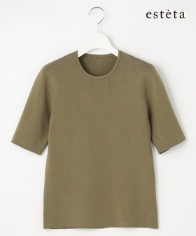【23区/NIJYUSANKU】の【エステータ】コットンシルク 5分袖ニット 人気、トレンドファッション・服の通販 founy(ファニー) ファッション Fashion レディースファッション Fashion for Women トップス・カットソー Cut & Sew Tops ニット Knit Tops & Sweaters 春 Spring カットソー Cut and Sewn Top クラシカル Classical, Vintage-Inspired シルク Silk, 100% Silk ジャケット Jacket, Outerwear セーター Sweater, Knitwear バランス Balance, Style Balance フィット Fit, Slim Fit ラグジュアリー Luxury, Elegant S/S・春夏 SS, Spring/Summer, Warm Season 夏 Summer |ID:prp329100004641814