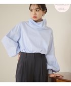 【ハッシュニュアンス/#Newans】のリラックスフィットタートルネックブラウス サックスブルー|ID: prp329100004641958 ipo3291000000034348189