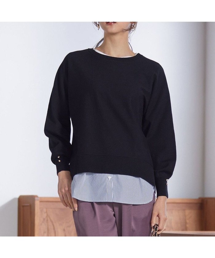 【エニィ スィス/any SiS】の【洗える】シャツコンビレイヤード カットソー インテリア・キッズ・メンズ・レディースファッション・服の通販 founy(ファニー) https://founy.com/ ファッション Fashion レディースファッション Fashion for Women トップス・カットソー Cut & Sew Tops シャツ・ブラウス・オフィスカジュアル Elegant Blouses & Button-Ups ロングTシャツ・Tシャツ Longline T-Shirts & Tees カットソー・ベーシックTシャツ Cut-and-Sewn Tops / Stretch Tees & Basics おすすめ Recommended / Our Picks インナー Innerwear カットソー Cut and Sewn Top ストライプ Stripe, Striped Pattern ドッキング Docking, Mixed Material 洗える Machine Washable 無地 Plain, Solid Color A/W・秋冬 Autumn/Winter |ID: prp329100004642069 ipo3291000000034298190