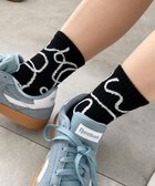 【ウィゴー/WEGO】のニュアンスリブ底パイルクルーソックス ブラック|ID: prp329100004642189 ipo3291000000033482645