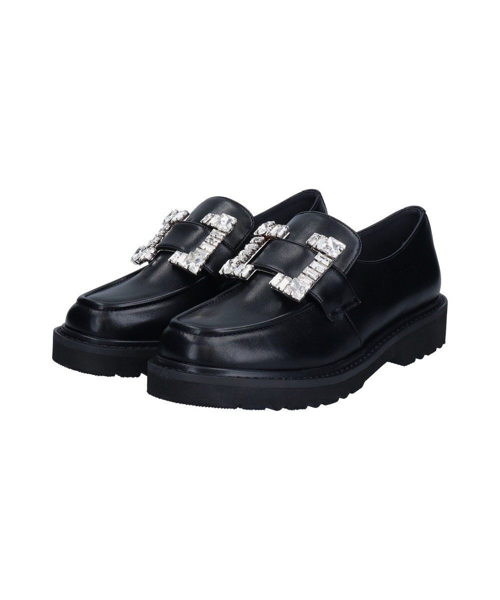 【ブリジット バーキン/Bridget Birkin】の【Bridget Birkin】スクエアビジューローファー インテリア・キッズ・メンズ・レディースファッション・服の通販 founy(ファニー) 　ファッション　Fashion　レディースファッション　Fashion for Women　クッション　Cushion, Throw Pillow　軽量　Lightweight, Ultra Light　シューズ　Shoes, Footwear　ソックス　Socks, Hosiery　ドレス　Dress, One-Piece　ラバー　Rubber, Rubber Sole　A/W・秋冬　Autumn/Winter　新作・新入荷　New Arrivals / New In　おすすめ　Recommended / Our Picks　エレガント 上品　Elegant　ビジネス 仕事 通勤　Business / Work / Commuting　ブラック|ID: prp329100004642261 ipo3291000000033483276