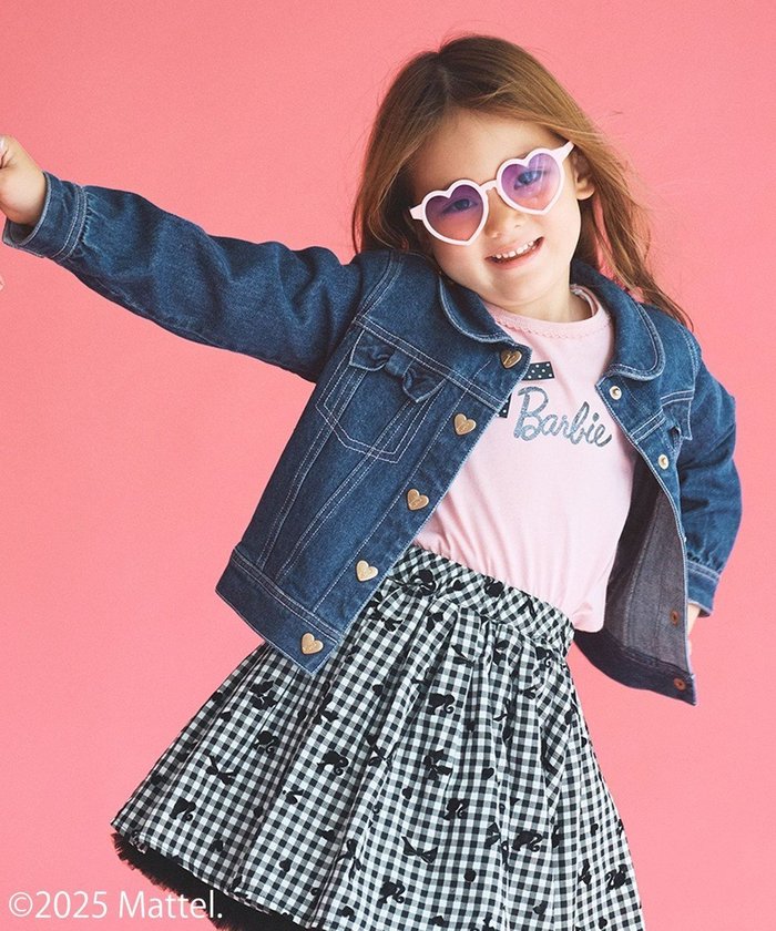 【エニファム/any FAM / KIDS】の【Barbie(TM)】リボン デニムジャケット インテリア・キッズ・メンズ・レディースファッション・服の通販 founy(ファニー) https://founy.com/ ファッション Fashion キッズファッション Fashion for Kids アウター Coat Outerwear /Kids ガーリー Girly, Feminine Style ジャケット Jacket, Outerwear デニム Denim, Jeans Material ポケット Pocket, Pocket Detail ポーチ Pouch, Small Case ラウンド Round, Round Neck リボン Ribbon, Bow レース Lace, Lace Fabric A/W・秋冬 Autumn/Winter 新作・新入荷 New Arrivals / New In |ID: prp329100004642586 ipo3291000000033487160