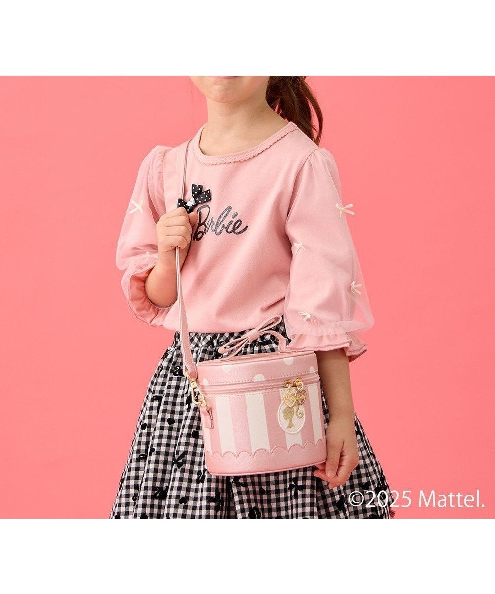 【エニファム/any FAM / KIDS】の【Barbie(TM)】バニティポシェット インテリア・キッズ・メンズ・レディースファッション・服の通販 founy(ファニー) 　ファッション　Fashion　キッズファッション　Fashion for Kids　ショルダー　Shoulder, Shoulder Strap　ジャケット　Jacket, Outerwear　スマホ　Smartphone, Mobile Device　チャーム　Charm, Pendant　デニム　Denim, Jeans Material　ポケット　Pocket, Pocket Detail　ポーチ　Pouch, Small Case　帽子　Hat, Headwear　モチーフ　Motif, Design Theme　ラウンド　Round, Round Neck　リボン　Ribbon, Bow　新作・新入荷　New Arrivals / New In　ピンク×ホワイト|ID: prp329100004642591 ipo3291000000033487193