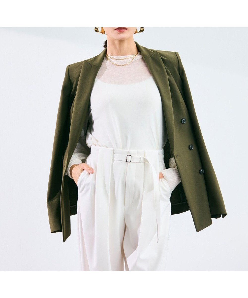 【ベイジ,/BEIGE,】の【洗える】ALAINA / ダブルジャケット インテリア・キッズ・メンズ・レディースファッション・服の通販 founy(ファニー) ファッション Fashion レディースファッション Fashion for Women アウター Coat / Outerwear Collection レディースジャケット・軽アウター Jackets ジャケット Jacket, Outerwear ストレッチ Stretch, Stretchy Fabric セットアップ Set-Up, Coordinated Outfit ダブル Double, Double-Breasted ボトム Bottoms, Lower Wear エレガント 上品 Elegant ビジネス 仕事 通勤 Business / Work / Commuting 洗える Machine Washable 羽織 Haori, Light Jacket Khaki|ID: prp329100004642605 ipo3291000000033685333