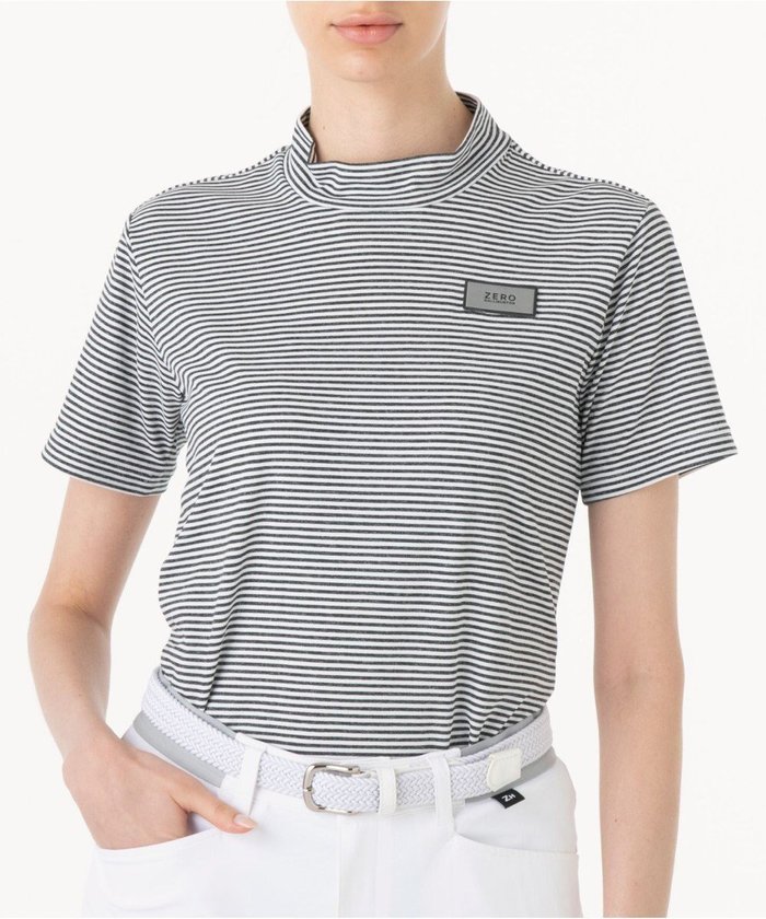 【ゼロハリバートン/ZERO HALLIBURTON】のメランジ ボーダー モックネックTシャツ 82835 W4S4a レディースゴルフ インテリア・キッズ・メンズ・レディースファッション・服の通販 founy(ファニー) https://founy.com/ ファッション Fashion レディースファッション Fashion for Women トップス・カットソー Cut & Sew Tops シャツ・ブラウス・オフィスカジュアル Elegant Blouses & Button-Ups ロングTシャツ・Tシャツ Longline T-Shirts & Tees カットソー・ベーシックTシャツ Cut-and-Sewn Tops / Stretch Tees & Basics カットソー Cut and Sewn Top ゴルフ Golf シンプル Simple, Minimal フェイクレザー Faux Leather, PU Leather ボーダー Border, Stripe メランジ Melange, Mixed Yarn モックネック Mock Neck, Short Turtleneck エレガント 上品 Elegant 再入荷 Restock / Back in Stock 夏 Summer 春 Spring S/S・春夏 SS, Spring/Summer, Warm Season |ID: prp329100004642633 ipo3291000000033488450