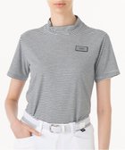 【ゼロハリバートン/ZERO HALLIBURTON】のメランジ ボーダー モックネックTシャツ 82835 W4S4a レディースゴルフ ネイビー杢|ID: prp329100004642633 ipo3291000000033488451