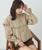 【アースミュージックアンドエコロジー/earth music&ecology】のラッフルカラーチェックブラウス Beige|ID: prp329100004642905 ipo3291000000033491776