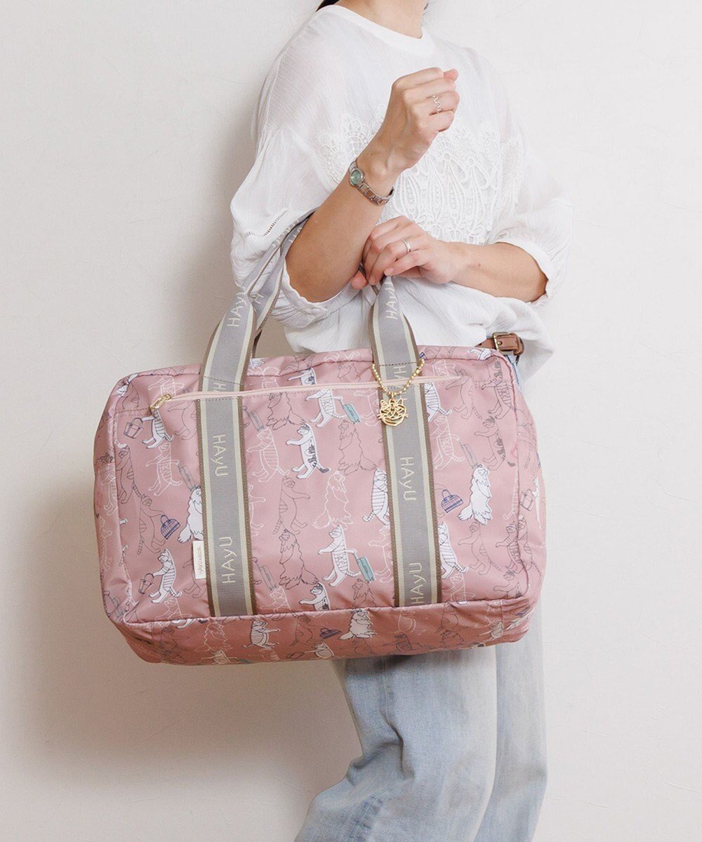 【エースバッグズアンドラゲッジ/ACE BAGS & LUGGAGE】のHAyU × ace. フォールディング 折り畳みボストンバッグ 猫柄 32L 17863 インテリア・キッズ・メンズ・レディースファッション・服の通販 founy(ファニー) ファッション Fashion レディースファッション Fashion for Women コラボ Collaboration, Collab シンプル Simple, Minimal セットアップ Set-Up, Coordinated Outfit トラベル Travel, Travel Gear ネコ Cat, Feline Motif 猫 Cat, Kitty フロント Front, Front Design ボストンバッグ Boston Bag, Retro Bag ポケット Pocket, Pocket Detail ポーチ Pouch, Small Case メッシュ Mesh, Net Fabric 無地 Plain, Solid Color リュック Backpack, Rucksack ワイヤー Wire, Wired Bra ワンポイント One Point, Statement Accent 再入荷 Restock / Back in Stock 旅行 Travel スーツケース キャリーケース Suitcase / Carry Case ギフト プレゼント Gift / Present ピンク柄|ID: prp329100004642970 ipo3291000000033492550