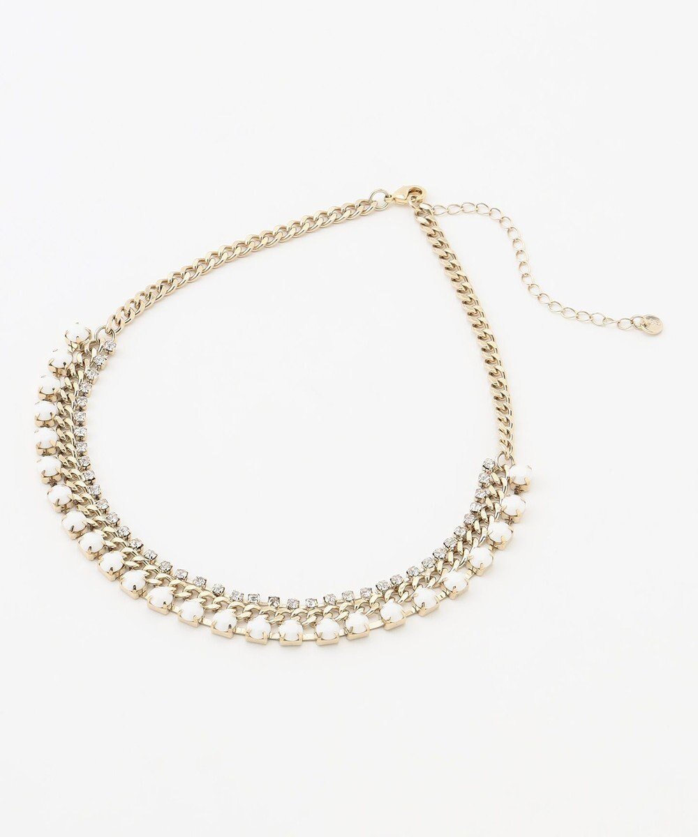 【自由区/JIYU-KU】の【SHIHOさん着用】ビジューレーン ネックレス インテリア・キッズ・メンズ・レディースファッション・服の通販 founy(ファニー) 　ファッション　Fashion　レディースファッション　Fashion for Women　ジュエリー　Jewelry　ネックレス　Necklaces & Pendants　アクセサリー　Fashion Accessories　シンプル　Simple, Minimal　ネックレス　Necklace, Pendant Necklace　アイボリー系|ID: prp329100004643005 ipo3291000000035636085