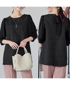 【ティアクラッセ/Tiaclasse】の【洗える】フラワーJQ袖シフォンチュニック ブラック|ID: prp329100004643016 ipo3291000000033492958