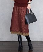 【自由区/JIYU-KU】の【SHIHOさん着用】バイカラーレース スカート 人気、トレンドファッション・服の通販 founy(ファニー) ファッション Fashion レディースファッション Fashion for Women スカート Skirts ストレート Straight, Straight Cut レース Lace, Lace Fabric 無地 Plain, Solid Color A/W・秋冬 Autumn/Winter thumbnail ボルドー×ベージュ|ID: prp329100004643019 ipo3291000000034159921