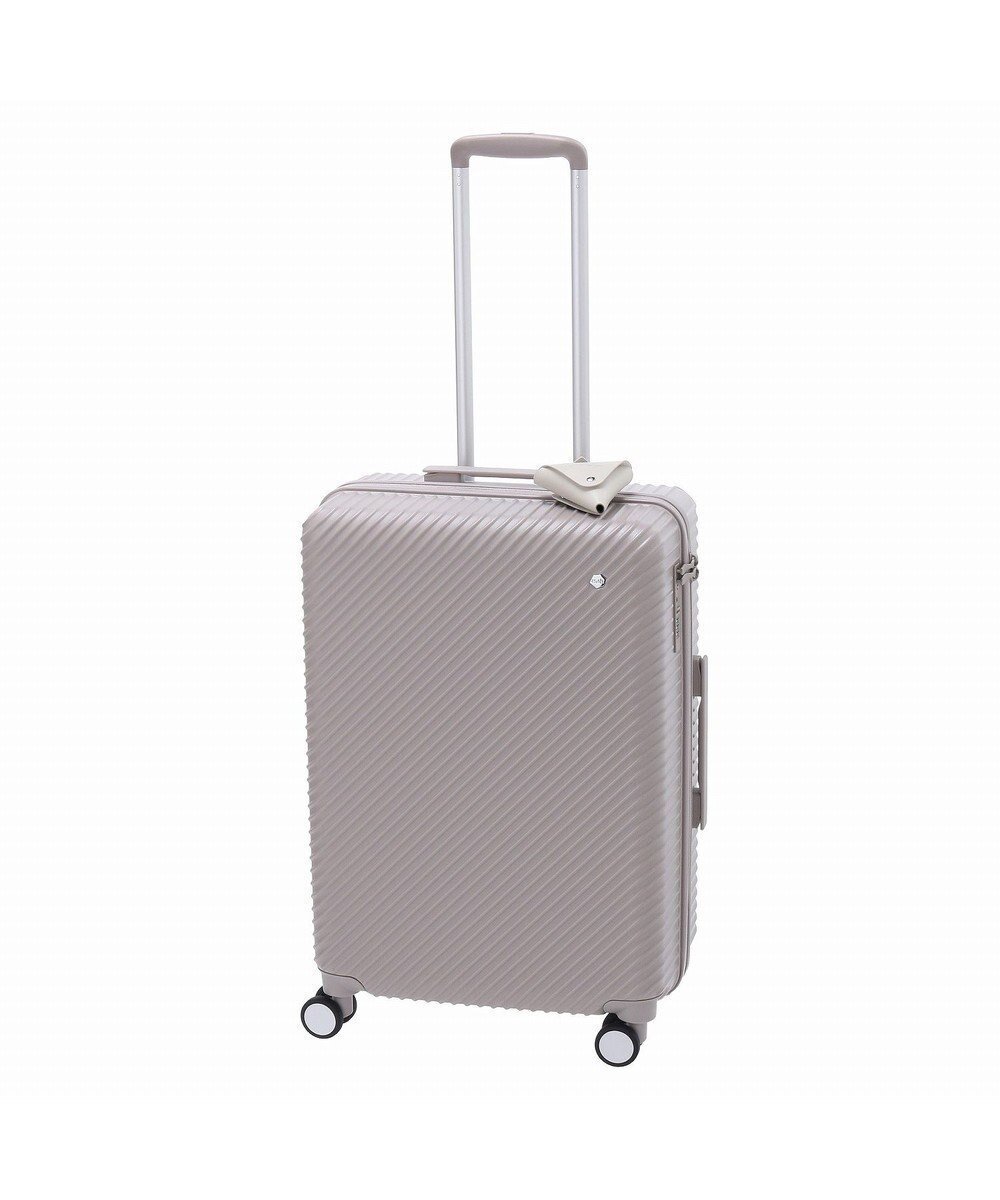 【エースバッグズアンドラゲッジ/ACE BAGS & LUGGAGE】のW .Day Night HaNT コラボ スーツケース 47L 05102 ダブルアンドデイナイト ハント インテリア・キッズ・メンズ・レディースファッション・服の通販 founy(ファニー) 　ファッション　Fashion　レディースファッション　Fashion for Women　スーツ　Business Suits & Workwear　クッション　Cushion, Throw Pillow　グラフィック　Graphic, Graphic Design　コラボ　Collaboration, Collab　巾着　Drawstring Bag, Kinchaku　スペシャル　Special, Limited Edition　チャーム　Charm, Pendant　ポケット　Pocket, Pocket Detail　ポーチ　Pouch, Small Case　メッシュ　Mesh, Net Fabric　新作・新入荷　New Arrivals / New In　おすすめ　Recommended / Our Picks　旅行　Travel　スーツケース キャリーケース　Suitcase / Carry Case　グレージュ|ID: prp329100004643025 ipo3291000000033493021