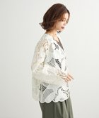 【グリーンパークス/Green Parks】の・ELENCARE DUE レーシーカーディガン Ivory|ID: prp329100004643051 ipo3291000000033493241