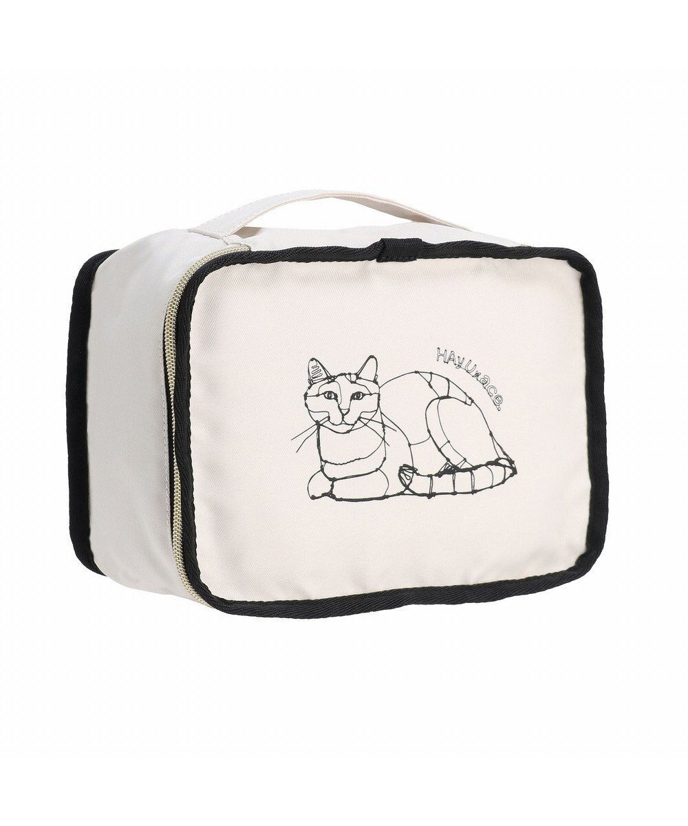 【エースバッグズアンドラゲッジ/ACE BAGS & LUGGAGE】のHAyU × ace. トラベルポーチ S 猫柄 17821 インテリア・キッズ・メンズ・レディースファッション・服の通販 founy(ファニー) 　ファッション　Fashion　レディースファッション　Fashion for Women　ポーチ&ミニバッグ　Pouches & Mini Bags　スポーツウェア　Functional & Stylish Sportswear　スポーツバッグ・ジム用ポーチ・バックパック　Gym Bag / Sports Backpack / Pouch for Training　フィットネス用品・トレーニングアクセサリー　Fitness Accessories / Sports Gear / Exercise Equipment　アクセサリー　Fashion Accessories　コラボ　Collaboration, Collab　シンプル　Simple, Minimal　スポーツ　Sports, Activewear　トラベル　Travel, Travel Gear　ネコ　Cat, Feline Motif　猫　Cat, Kitty　プリント　Print, Printed Pattern　ポケット　Pocket, Pocket Detail　ポーチ　Pouch, Small Case　モチーフ　Motif, Design Theme　リュック　Backpack, Rucksack　ワイヤー　Wire, Wired Bra　再入荷　Restock / Back in Stock　新作・新入荷　New Arrivals / New In　旅行　Travel　スーツケース キャリーケース　Suitcase / Carry Case　ギフト プレゼント　Gift / Present　アイボリー|ID: prp329100004643067 ipo3291000000033493378