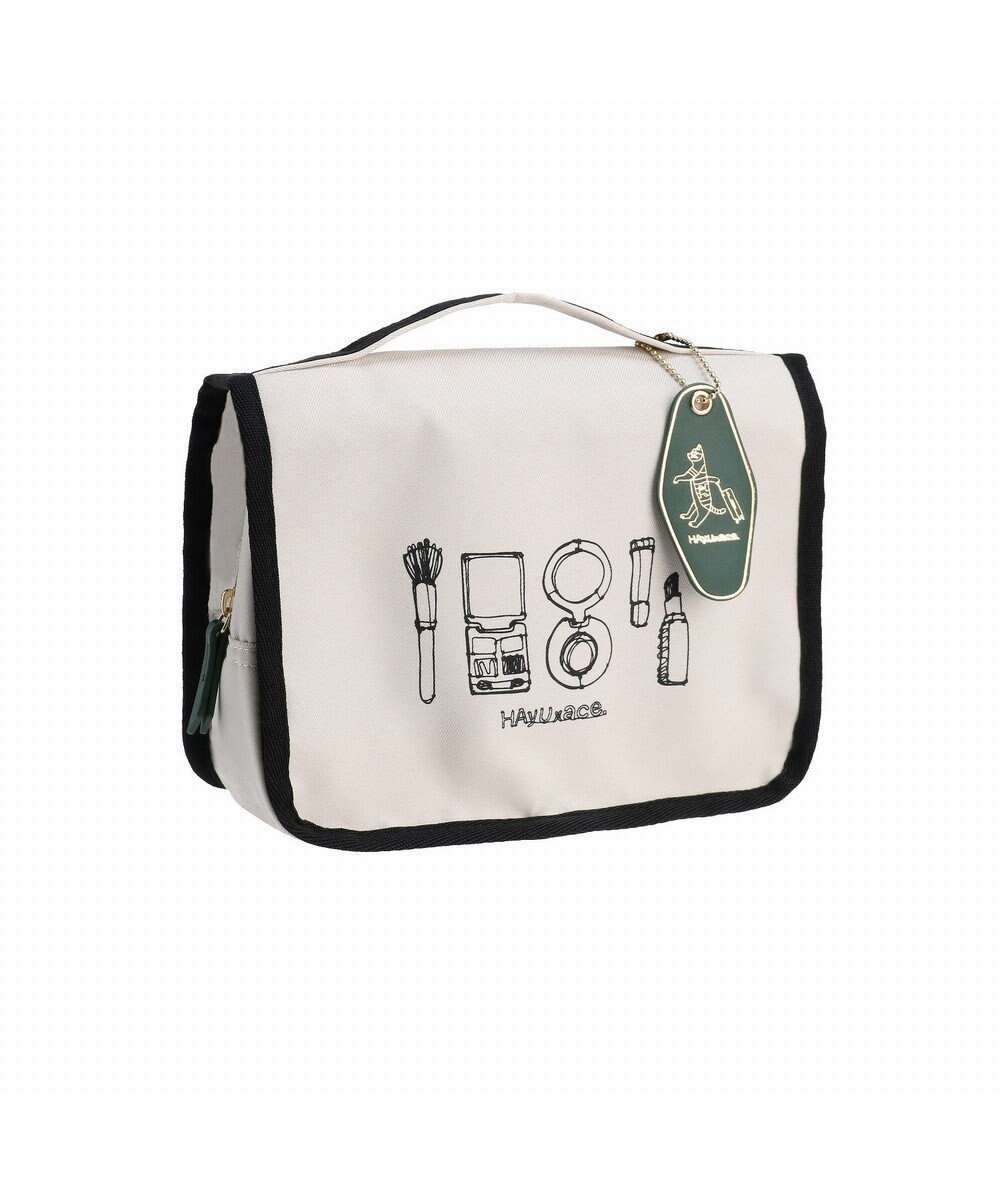 【エースバッグズアンドラゲッジ/ACE BAGS & LUGGAGE】のHAyU × ace. トラベルポーチ 猫柄 17826 インテリア・キッズ・メンズ・レディースファッション・服の通販 founy(ファニー) 　ファッション　Fashion　レディースファッション　Fashion for Women　ポーチ&ミニバッグ　Pouches & Mini Bags　スポーツウェア　Functional & Stylish Sportswear　スポーツバッグ・ジム用ポーチ・バックパック　Gym Bag / Sports Backpack / Pouch for Training　フィットネス用品・トレーニングアクセサリー　Fitness Accessories / Sports Gear / Exercise Equipment　アクセサリー　Fashion Accessories　コラボ　Collaboration, Collab　シンプル　Simple, Minimal　スポーツ　Sports, Activewear　チャーム　Charm, Pendant　トラベル　Travel, Travel Gear　ネコ　Cat, Feline Motif　猫　Cat, Kitty　プリント　Print, Printed Pattern　ポーチ　Pouch, Small Case　メッシュ　Mesh, Net Fabric　モチーフ　Motif, Design Theme　リュック　Backpack, Rucksack　ループ　Loop, Loop Knit　ワイヤー　Wire, Wired Bra　再入荷　Restock / Back in Stock　新作・新入荷　New Arrivals / New In　旅行　Travel　スーツケース キャリーケース　Suitcase / Carry Case　ギフト プレゼント　Gift / Present　アイボリー|ID: prp329100004643072 ipo3291000000033493409