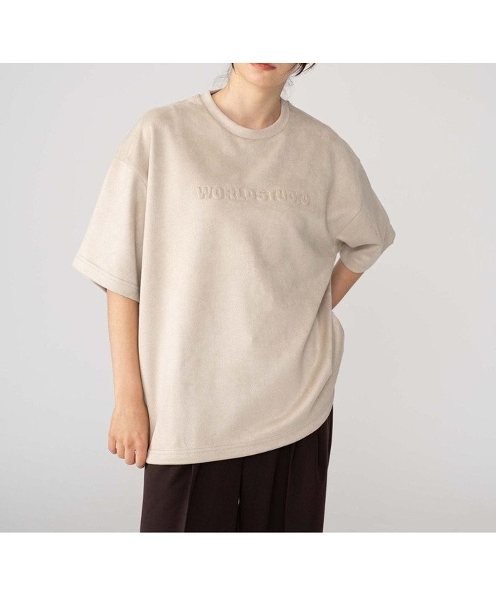 【ウィゴー/WEGO】の【ユニセックス着用ITEM/MLサイズ展開】フェイクスウェードエンボスロゴT(SS) インテリア・キッズ・メンズ・レディースファッション・服の通販 founy(ファニー) https://founy.com/ ファッション Fashion レディースファッション Fashion for Women トップス・カットソー Cut & Sew Tops シャツ・ブラウス・オフィスカジュアル Elegant Blouses & Button-Ups ロングTシャツ・Tシャツ Longline T-Shirts & Tees カットソー・ベーシックTシャツ Cut-and-Sewn Tops / Stretch Tees & Basics 春 Spring カットソー Cut and Sewn Top シンプル Simple, Minimal スマホ Smartphone, Mobile Device スラックス Slacks, Dress Pants フレア Flare, Flared フロント Front, Front Design 半袖 Short Sleeve, Half Sleeve ロング Long, Long-Length A/W・秋冬 Autumn/Winter 新作・新入荷 New Arrivals / New In おすすめ Recommended / Our Picks 夏 Summer エレガント 上品 Elegant |ID: prp329100004643089 ipo3291000000033493512