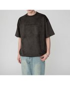 【ウィゴー/WEGO】の【ユニセックス着用ITEM/MLサイズ展開】フェイクスウェードエンボスロゴT(SS) ブラック中濃色|ID: prp329100004643089 ipo3291000000033493515