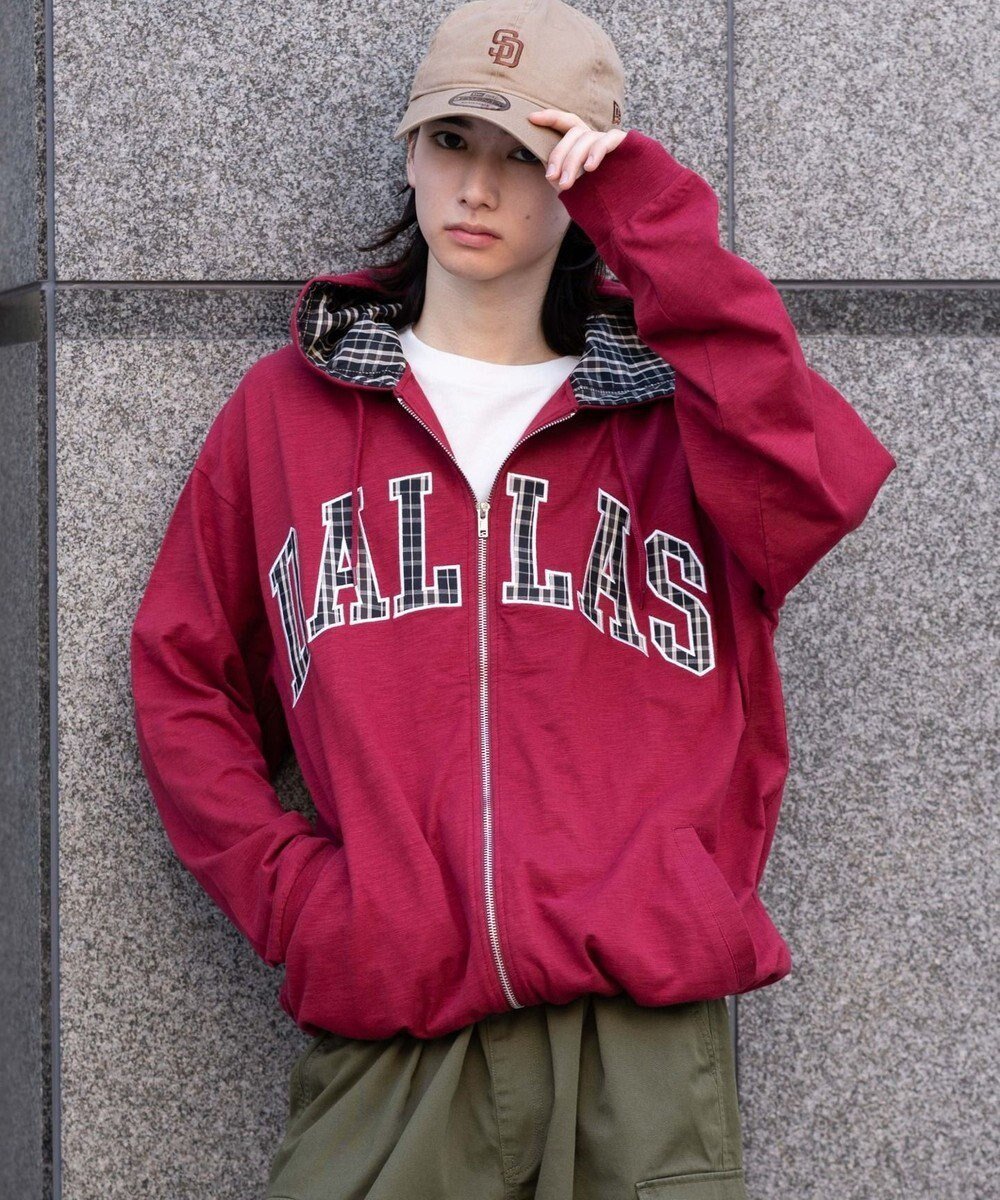 【ウィゴー/WEGO】の【ユニセックス着用ITEM/MLサイズ展開】スラブチェックロゴジップパーカー インテリア・キッズ・メンズ・レディースファッション・服の通販 founy(ファニー) 　ファッション　Fashion　レディースファッション　Fashion for Women　トップス・カットソー　Cut & Sew Tops　レディースパーカー・カジュアルフーディー　Casual Hoodies & Sweatshirts　インナー　Innerwear　カーゴパンツ　Cargo Pants, Utility Pants　シンプル　Simple, Minimal　スニーカー　Sneakers, Trainers　スマホ　Smartphone, Mobile Device　チェック　Check, Plaid, Tartan　デニム　Denim, Jeans Material　ドローコード　Drawcord, Drawstring Cord　長袖　Long Sleeve, Full Sleeve　パーカー　Hoodie, Parka　フロント　Front, Front Design　無地　Plain, Solid Color　ワイド　Wide, Wide Fit　A/W・秋冬　Autumn/Winter　新作・新入荷　New Arrivals / New In　ワイン|ID: prp329100004643114 ipo3291000000033493657