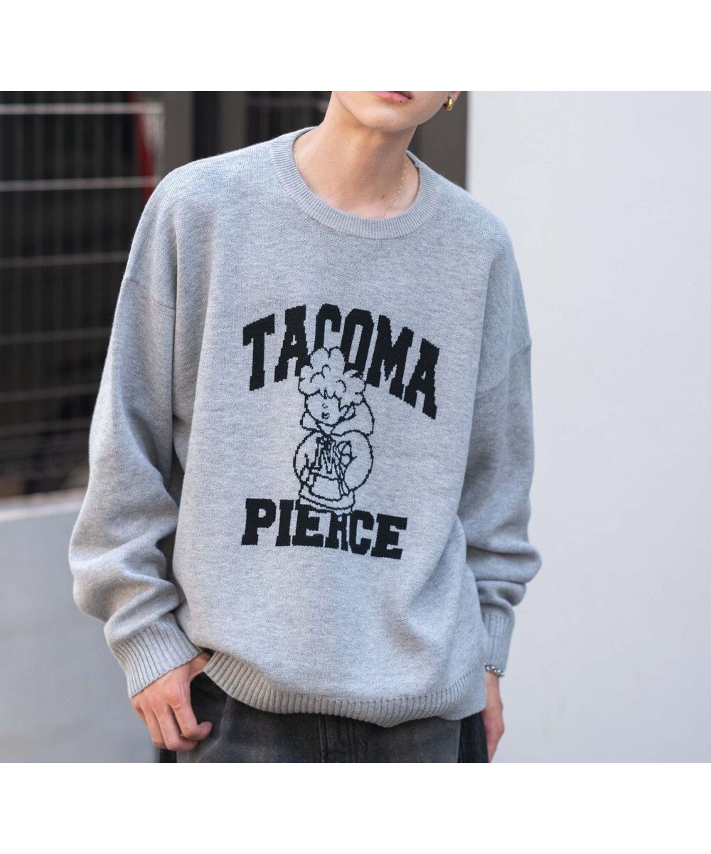 【ウィゴー/WEGO】の【ユニセックス着用ITEM/SMLサイズ展開】ジャガードグラフィックプルオーバー インテリア・キッズ・メンズ・レディースファッション・服の通販 founy(ファニー) 　ファッション　Fashion　レディースファッション　Fashion for Women　トップス・カットソー　Cut & Sew Tops　ニット　Knit Tops & Sweaters　カジュアルプルオーバー・ニットトップス　Pullovers & Knit Tops / Casual Pullovers　インナー　Innerwear　春　Spring　秋　Autumn　カーゴパンツ　Cargo Pants, Utility Pants　グラフィック　Graphic, Graphic Design　ショート　Short, Short Length　シンプル　Simple, Minimal　スマホ　Smartphone, Mobile Device　スラックス　Slacks, Dress Pants　セーター　Sweater, Knitwear　デニム　Denim, Jeans Material　トレンド　Trend, Trending Now　バランス　Balance, Style Balance　プリント　Print, Printed Pattern　ボトム　Bottoms, Lower Wear　メンズ　Men's, Menswear　ロング　Long, Long-Length　ワイド　Wide, Wide Fit　冬　Winter / This Winter　A/W・秋冬　Autumn/Winter　新作・新入荷　New Arrivals / New In　グレー|ID: prp329100004643118 ipo3291000000033493682