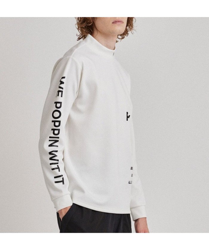 【ピーダブリュサーキュラス/PW CIRCULUS / MEN】の【ストレッチ / 快適 / 一枚でサマになる】【MEN】NEW ロゴモック T インテリア・キッズ・メンズ・レディースファッション・服の通販 founy(ファニー) https://founy.com/ ファッション Fashion メンズファッション Fashion for Men トップス・カットソー Cut & Sew Tops メンズシャツ Shirts 2024年 2024 2024-2025秋冬・A/W Autumn/Winter 2024–25 AW24–25 インナー Innerwear オレンジ Orange カットソー Cut and Sewn Top グラフィック Graphic, Graphic Design シンプル Simple, Minimal ストレッチ Stretch, Stretchy Fabric プリント Print, Printed Pattern モックネック Mock Neck, Short Turtleneck モノトーン Monotone, Black and White A/W・秋冬 Autumn/Winter |ID: prp329100004643638 ipo3291000000033498785