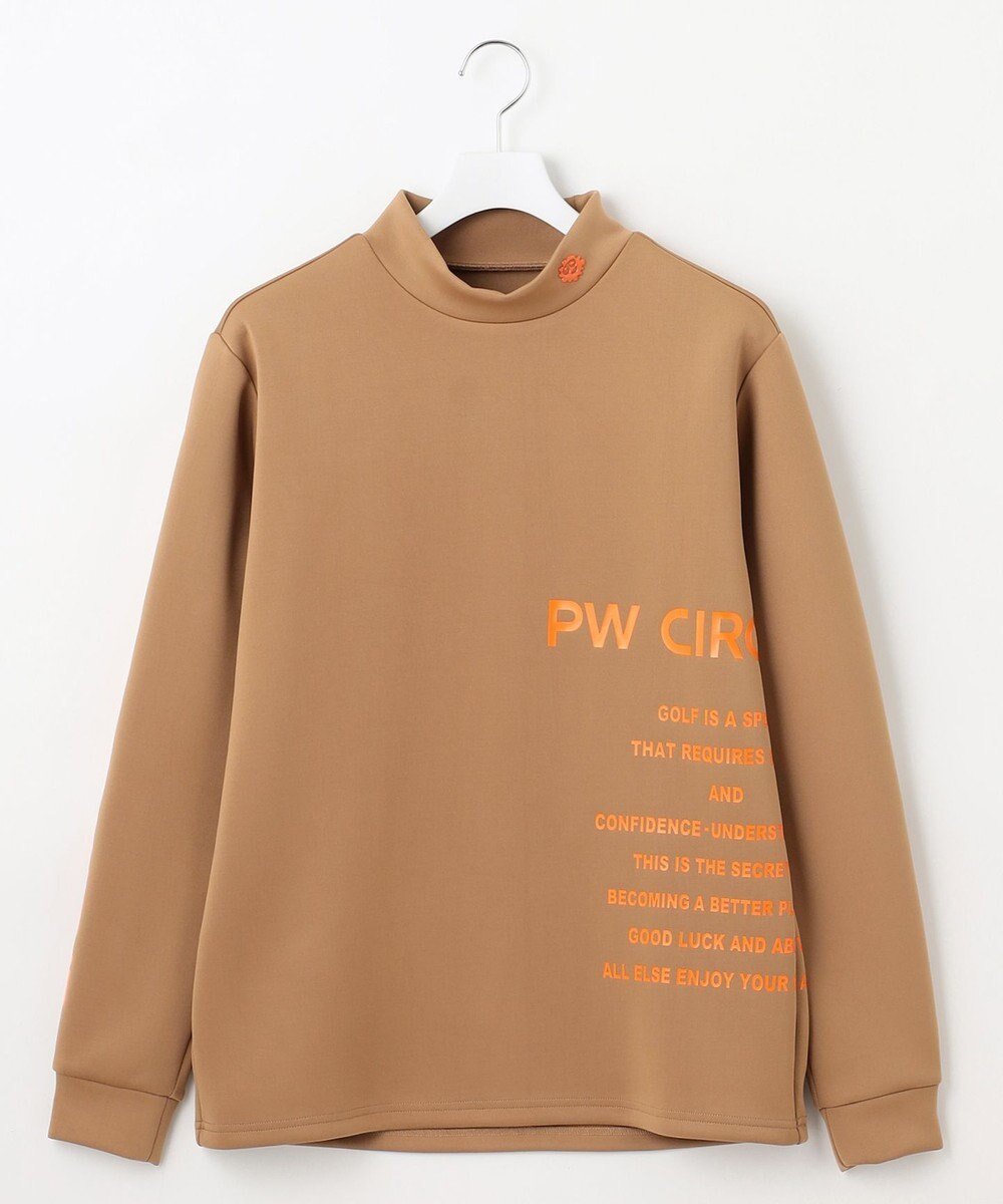 【ピーダブリュサーキュラス/PW CIRCULUS / MEN】の【ストレッチ / 快適 / 一枚でサマになる】【MEN】NEW ロゴモック T インテリア・キッズ・メンズ・レディースファッション・服の通販 founy(ファニー) 　ファッション　Fashion　メンズファッション　Fashion for Men　トップス・カットソー　Cut & Sew Tops　メンズシャツ　Shirts　2024年　2024　2024-2025秋冬・A/W　Autumn/Winter 2024–25 AW24–25　インナー　Innerwear　オレンジ　Orange　カットソー　Cut and Sewn Top　グラフィック　Graphic, Graphic Design　シンプル　Simple, Minimal　ストレッチ　Stretch, Stretchy Fabric　プリント　Print, Printed Pattern　モックネック　Mock Neck, Short Turtleneck　モノトーン　Monotone, Black and White　A/W・秋冬　Autumn/Winter　ベージュ系|ID: prp329100004643638 ipo3291000000033498788