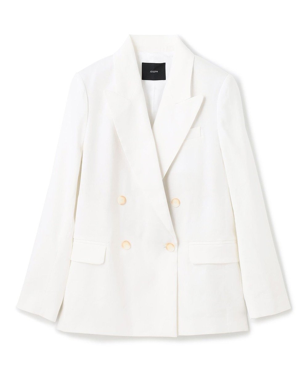 【ジョゼフ/JOSEPH】のストレッチリネンコットン ダブルブレステッドジャケット 人気、トレンドファッション・服の通販 founy(ファニー) 　ファッション　Fashion　レディースファッション　Fashion for Women　アウター　Coat / Outerwear Collection　レディースジャケット・軽アウター　Jackets　ウォッシュ　Washed Finish　クラシック　Classic, Timeless Style　ジャケット　Jacket, Outerwear　ストレッチ　Stretch, Stretchy Fabric　フィット　Fit, Slim Fit　フラップ　Flap, Flap Pocket　ポケット　Pocket, Pocket Detail　リネン　Linen, Linen Fabric　レギュラー　Regular, Standard Fit　夏　Summer　春　Spring　S/S・春夏　SS, Spring/Summer, Warm Season　 other-1|ID: prp329100004643645 ipo3291000000033498936