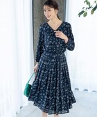 【ティアクラッセ/Tiaclasse】の【新色追加・洗える】シフォンギャザーワンピース ネイビーフラワー|ID: prp329100004643678 ipo3291000000034505284