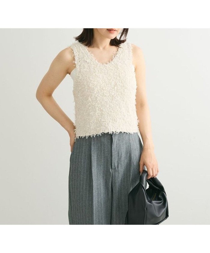 【グリーンパークス/Green Parks】の・swing by 2wayチュールヤーンベスト インテリア・キッズ・メンズ・レディースファッション・服の通販 founy(ファニー) https://founy.com/ ファッション Fashion レディースファッション Fashion for Women アウター Coat / Outerwear Collection トップス・カットソー Cut & Sew Tops ベスト&ジレ / 重ね着スタイル Vests & Gilets おすすめ Recommended / Our Picks フェミニン Feminine, Girly ベスト Vest, Waistcoat ポケット Pocket, Pocket Detail ラウンド Round, Round Neck A/W・秋冬 Autumn/Winter |ID: prp329100004643798 ipo3291000000033502634
