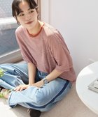 【アメリカンホリック/AMERICAN HOLIC】のシアーレトロボーダー半袖プルオーバー Terracotta|ID: prp329100004643845 ipo3291000000035466496