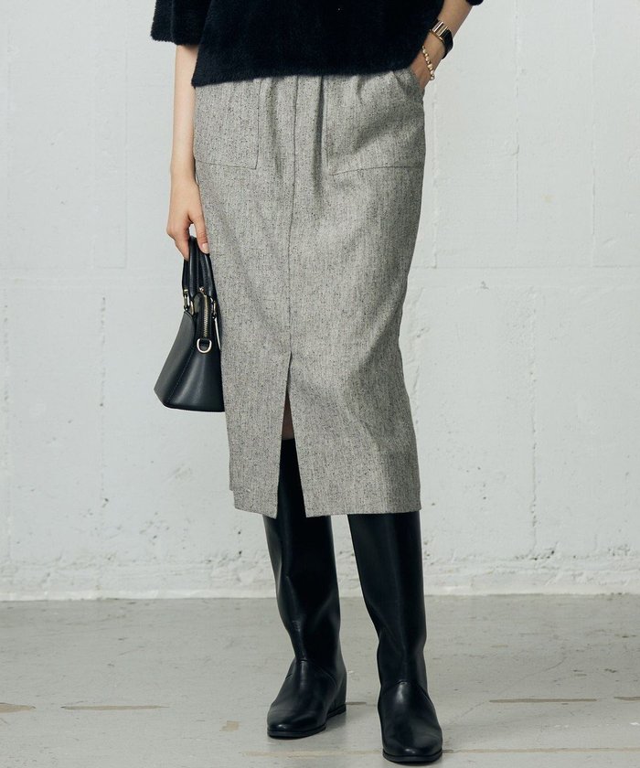 【自由区/JIYU-KU】のシルクネップツイード スカート インテリア・キッズ・メンズ・レディースファッション・服の通販 founy(ファニー) https://founy.com/ ファッション Fashion レディースファッション Fashion for Women スカート Skirts ストレート Straight, Straight Cut セットアップ Set-Up, Coordinated Outfit ツイード Twill, Twill Weave トレンド Trend, Trending Now ネップ Nepp, Slub Yarn ワーク Workwear, Utility Style エレガント 上品 Elegant A/W・秋冬 Autumn/Winter |ID: prp329100004643852 ipo3291000000035574682