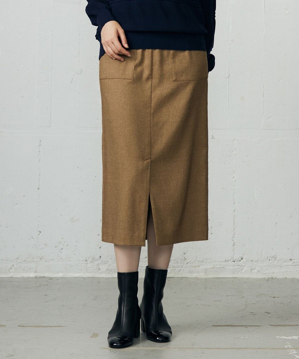【自由区/JIYU-KU】のシルクネップツイード スカート インテリア・キッズ・メンズ・レディースファッション・服の通販 founy(ファニー) ファッション Fashion レディースファッション Fashion for Women スカート Skirts ストレート Straight, Straight Cut セットアップ Set-Up, Coordinated Outfit ツイード Twill, Twill Weave トレンド Trend, Trending Now ネップ Nepp, Slub Yarn ワーク Workwear, Utility Style エレガント 上品 Elegant A/W・秋冬 Autumn/Winter ダークキャメル|ID: prp329100004643852 ipo3291000000035574684