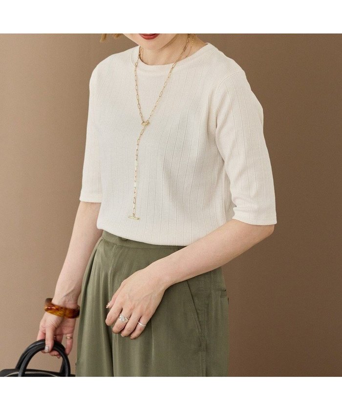 【アメリカンホリック/AMERICAN HOLIC】のリブ5分袖プルオーバー インテリア・キッズ・メンズ・レディースファッション・服の通販 founy(ファニー) https://founy.com/ ファッション Fashion レディースファッション Fashion for Women トップス・カットソー Cut & Sew Tops シャツ・ブラウス・オフィスカジュアル Elegant Blouses & Button-Ups ロングTシャツ・Tシャツ Longline T-Shirts & Tees カジュアルプルオーバー・ニットトップス Pullovers & Knit Tops / Casual Pullovers カットソー・ベーシックTシャツ Cut-and-Sewn Tops / Stretch Tees & Basics おすすめ Recommended / Our Picks カットソー Cut and Sewn Top シンプル Simple, Minimal ベーシック Basic, Essential ポケット Pocket, Pocket Detail ラベンダー Lavender 夏 Summer 春 Spring S/S・春夏 SS, Spring/Summer, Warm Season |ID: prp329100004643857 ipo3291000000035826903