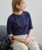 【アメリカンホリック/AMERICAN HOLIC】のリブ5分袖プルオーバー Navy|ID: prp329100004643857 ipo3291000000035826911