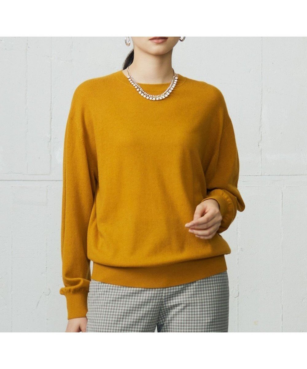 【自由区/JIYU-KU】の【洗える】ファインウールカシミヤクルーネック ニット インテリア・キッズ・メンズ・レディースファッション・服の通販 founy(ファニー) 　ファッション　Fashion　レディースファッション　Fashion for Women　トップス・カットソー　Cut & Sew Tops　ニット　Knit Tops & Sweaters　新作・新入荷　New Arrivals / New In　インナー　Innerwear　コンパクト　Compact, Small Size　ジャケット　Jacket, Outerwear　セーター　Sweater, Knitwear　フィット　Fit, Slim Fit　ベーシック　Basic, Essential　洗える　Machine Washable　A/W・秋冬　Autumn/Winter　マスタード|ID: prp329100004643876 ipo3291000000033503573