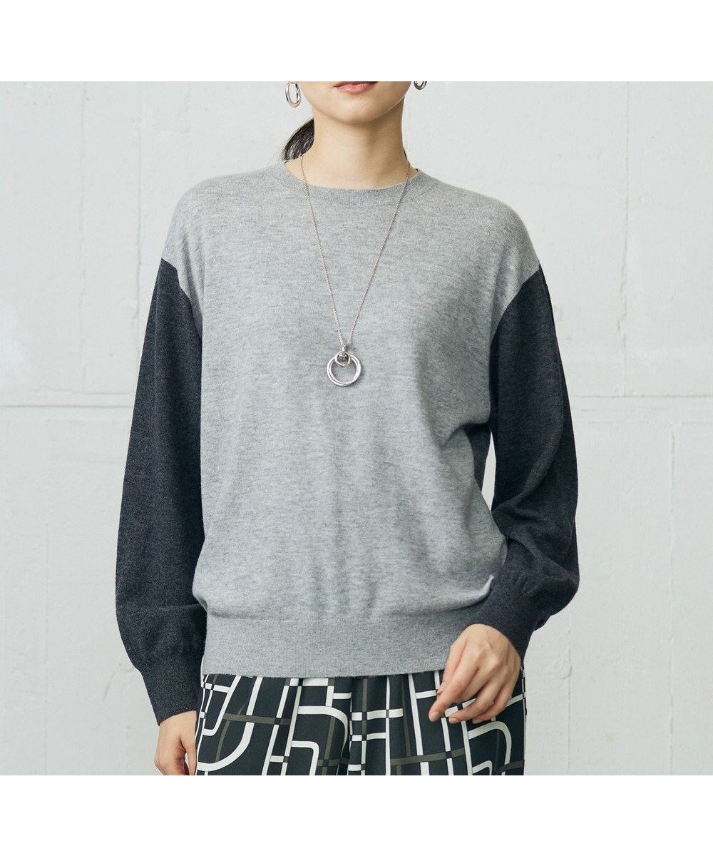 【自由区/JIYU-KU】の【洗える】ファインウールカシミヤクルーネック ニット インテリア・キッズ・メンズ・レディースファッション・服の通販 founy(ファニー) 　ファッション　Fashion　レディースファッション　Fashion for Women　トップス・カットソー　Cut & Sew Tops　ニット　Knit Tops & Sweaters　新作・新入荷　New Arrivals / New In　インナー　Innerwear　コンパクト　Compact, Small Size　ジャケット　Jacket, Outerwear　セーター　Sweater, Knitwear　フィット　Fit, Slim Fit　ベーシック　Basic, Essential　洗える　Machine Washable　A/W・秋冬　Autumn/Winter　グレー系|ID: prp329100004643876 ipo3291000000033503574
