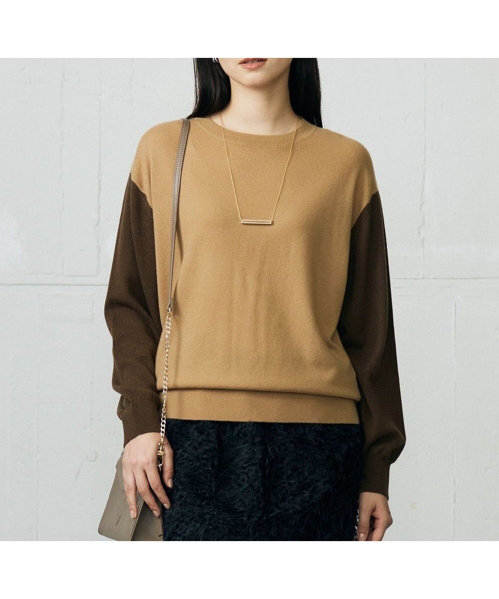 【自由区/JIYU-KU】の【洗える】ファインウールカシミヤクルーネック ニット インテリア・キッズ・メンズ・レディースファッション・服の通販 founy(ファニー) 　ファッション　Fashion　レディースファッション　Fashion for Women　トップス・カットソー　Cut & Sew Tops　ニット　Knit Tops & Sweaters　新作・新入荷　New Arrivals / New In　インナー　Innerwear　コンパクト　Compact, Small Size　ジャケット　Jacket, Outerwear　セーター　Sweater, Knitwear　フィット　Fit, Slim Fit　ベーシック　Basic, Essential　洗える　Machine Washable　A/W・秋冬　Autumn/Winter　キャメル系|ID: prp329100004643876 ipo3291000000033503575