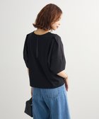 【グリーンパークス/Green Parks】の・ELENCARE DUE バックZIPハイブリットT 人気、トレンドファッション・服の通販 founy(ファニー) ファッション Fashion レディースファッション Fashion for Women トップス・カットソー Cut & Sew Tops シャツ・ブラウス・オフィスカジュアル Elegant Blouses & Button-Ups ロングTシャツ・Tシャツ Longline T-Shirts & Tees カットソー・ベーシックTシャツ Cut-and-Sewn Tops / Stretch Tees & Basics カットソー Cut and Sewn Top コンシャス Conscious, Bodycon スリーブ Sleeve, Long Sleeve / Short Sleeve フェミニン Feminine, Girly ポケット Pocket, Pocket Detail ラップ Wrap, Wrap Design エレガント 上品 Elegant A/W・秋冬 Autumn/Winter thumbnail Black|ID: prp329100004643880 ipo3291000000034232431