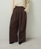 【グリーンパークス/Green Parks】の・ELENCARE DUE スリータックパンツ Brown|ID: prp329100004643883 ipo3291000000033539947