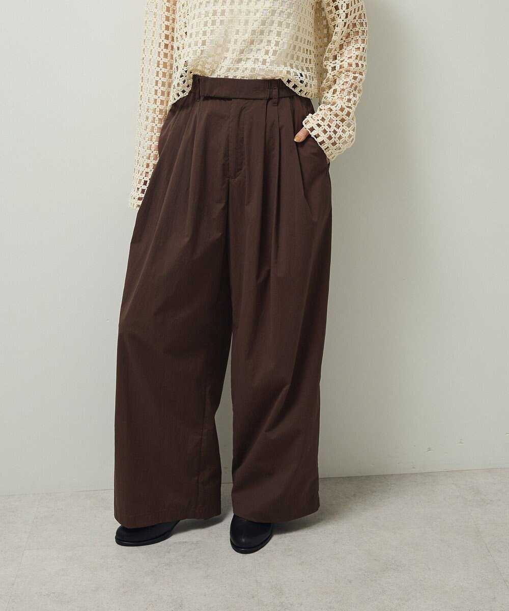 【グリーンパークス/Green Parks】の・ELENCARE DUE スリータックパンツ インテリア・キッズ・メンズ・レディースファッション・服の通販 founy(ファニー) 　ファッション　Fashion　レディースファッション　Fashion for Women　パンツ　Pants & Trousers　おすすめ　Recommended / Our Picks　ポケット　Pocket, Pocket Detail　ロング　Long, Long-Length　ワイド　Wide, Wide Fit　A/W・秋冬　Autumn/Winter　Brown|ID: prp329100004643883 ipo3291000000033539947
