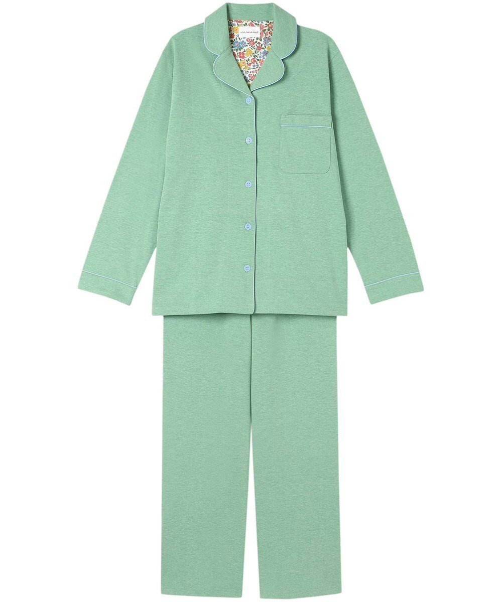 【ウンナナクール/une nana cool】の【綿混】天竺パジャマ MADE WITH LIBERTY FABRIC インテリア・キッズ・メンズ・レディースファッション・服の通販 founy(ファニー) ファッション Fashion レディースファッション Fashion for Women 長袖 Long Sleeve, Full Sleeve パイピング Piping, Trim Design パジャマ Pajamas, Sleepwear プリント Print, Printed Pattern ボトム Bottoms, Lower Wear ポケット Pocket, Pocket Detail リラックス Relax, Relaxed Fit おすすめ Recommended / Our Picks グリーン|ID: prp329100004643989 ipo3291000000033504268