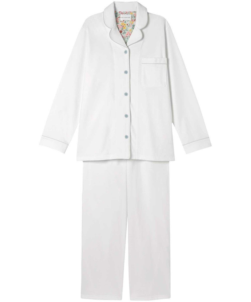 【ウンナナクール/une nana cool】の【綿混】天竺パジャマ MADE WITH LIBERTY FABRIC インテリア・キッズ・メンズ・レディースファッション・服の通販 founy(ファニー) ファッション Fashion レディースファッション Fashion for Women 長袖 Long Sleeve, Full Sleeve パイピング Piping, Trim Design パジャマ Pajamas, Sleepwear プリント Print, Printed Pattern ボトム Bottoms, Lower Wear ポケット Pocket, Pocket Detail リラックス Relax, Relaxed Fit おすすめ Recommended / Our Picks ホワイト|ID: prp329100004643989 ipo3291000000033504274
