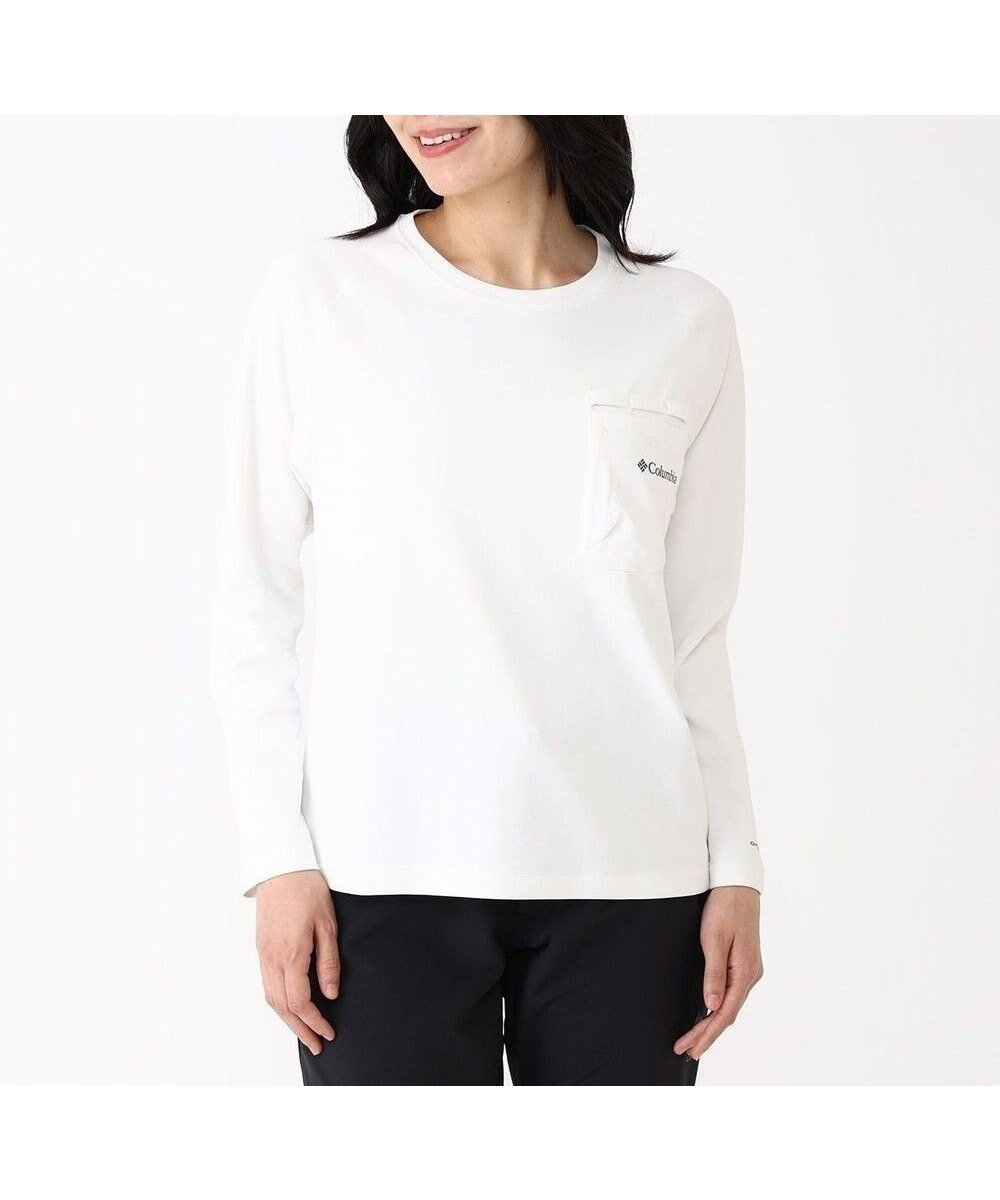 【コロンビア/Columbia】のColumbia/ マウンテンズアーコーリングロングスリーブTシャツ /コロンビア インテリア・キッズ・メンズ・レディースファッション・服の通販 founy(ファニー) 　ファッション　Fashion　レディースファッション　Fashion for Women　トップス・カットソー　Cut & Sew Tops　シャツ・ブラウス・オフィスカジュアル　Elegant Blouses & Button-Ups　ロングTシャツ・Tシャツ　Longline T-Shirts & Tees　カットソー・ベーシックTシャツ　Cut-and-Sewn Tops / Stretch Tees & Basics　おすすめ　Recommended / Our Picks　カットソー　Cut and Sewn Top　サングラス　Sunglasses, Shades　スタイリッシュ　Stylish, Fashionable　ストレッチ　Stretch, Stretchy Fabric　スリーブ　Sleeve, Long Sleeve / Short Sleeve　ダブル　Double, Double-Breasted　フェイス　Face, Facial Design　ベーシック　Basic, Essential　ポケット　Pocket, Pocket Detail　ロング　Long, Long-Length　ワーク　Workwear, Utility Style　夏　Summer　S/S・春夏　SS, Spring/Summer, Warm Season　A/W・秋冬　Autumn/Winter　Sea Salt|ID: prp329100004644025 ipo3291000000033504458