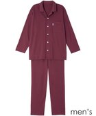 【ワコール 睡眠科学/wacoal suimin / MEN】のメンズ パジャマ 長袖 長ズボン 綿100%(本体) 天綿使用 レディースパジャマあり(YDW446) 上下セット 前開き YGW447 睡眠科学/ワコール エンジ|ID: prp329100004644532 ipo3291000000033511683