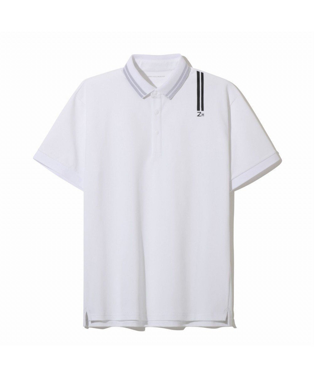 【ゼロハリバートン/ZERO HALLIBURTON / MEN】の【吸水速乾・UVケア】 ダブルリブ鹿の子ポロシャツ ZHG-M5S4b 82948 インテリア・キッズ・メンズ・レディースファッション・服の通販 founy(ファニー) 　ファッション　Fashion　メンズファッション　Fashion for Men　トップス・カットソー　Cut & Sew Tops　メンズシャツ　Shirts　ポロシャツ / きれいめカジュアルスタイル　Polo Shirts　アウトドア　Outdoor Clothing　春　Spring　吸水　Absorbent, Quick-Dry　鹿の子　Piqué, Kanoko Fabric　シンプル　Simple, Minimal　スポーツ　Sports, Activewear　ダブル　Double, Double-Breasted　定番　Standard, Basic Item　プリント　Print, Printed Pattern　ポロシャツ　Polo Shirt, Collared Tee　ランニング　Running, Running Wear, Activewear, Jogging　S/S・春夏　SS, Spring/Summer, Warm Season　再入荷　Restock / Back in Stock　夏　Summer　ゴルフ　Golf　ホワイト|ID: prp329100004644534 ipo3291000000033511742
