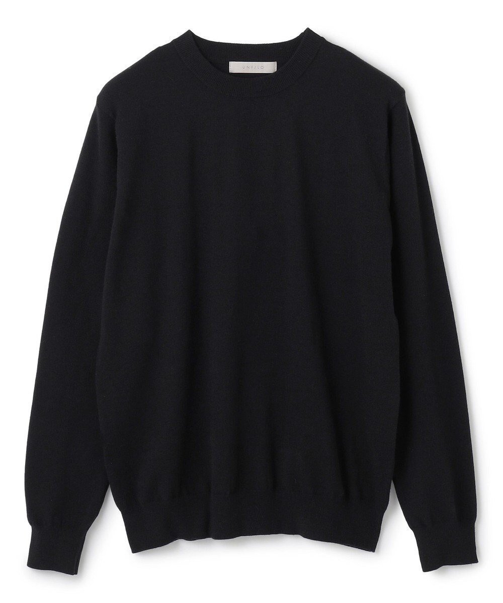 【アンフィーロ/UNFILO / MEN】のライトウォーム クルーネックニット インテリア・キッズ・メンズ・レディースファッション・服の通販 founy(ファニー) 　ファッション　Fashion　メンズファッション　Fashion for Men　トップス・カットソー　Cut & Sew Tops　ニット・セーター / 定番トップス　Knit Tops & Sweaters　ウォッシャブル　Machine Washable　ウォーム　Warm Fabric　シンプル　Simple, Minimal　セーター　Sweater, Knitwear　A/W・秋冬　Autumn/Winter　ブラック|ID: prp329100004644542 ipo3291000000033511983