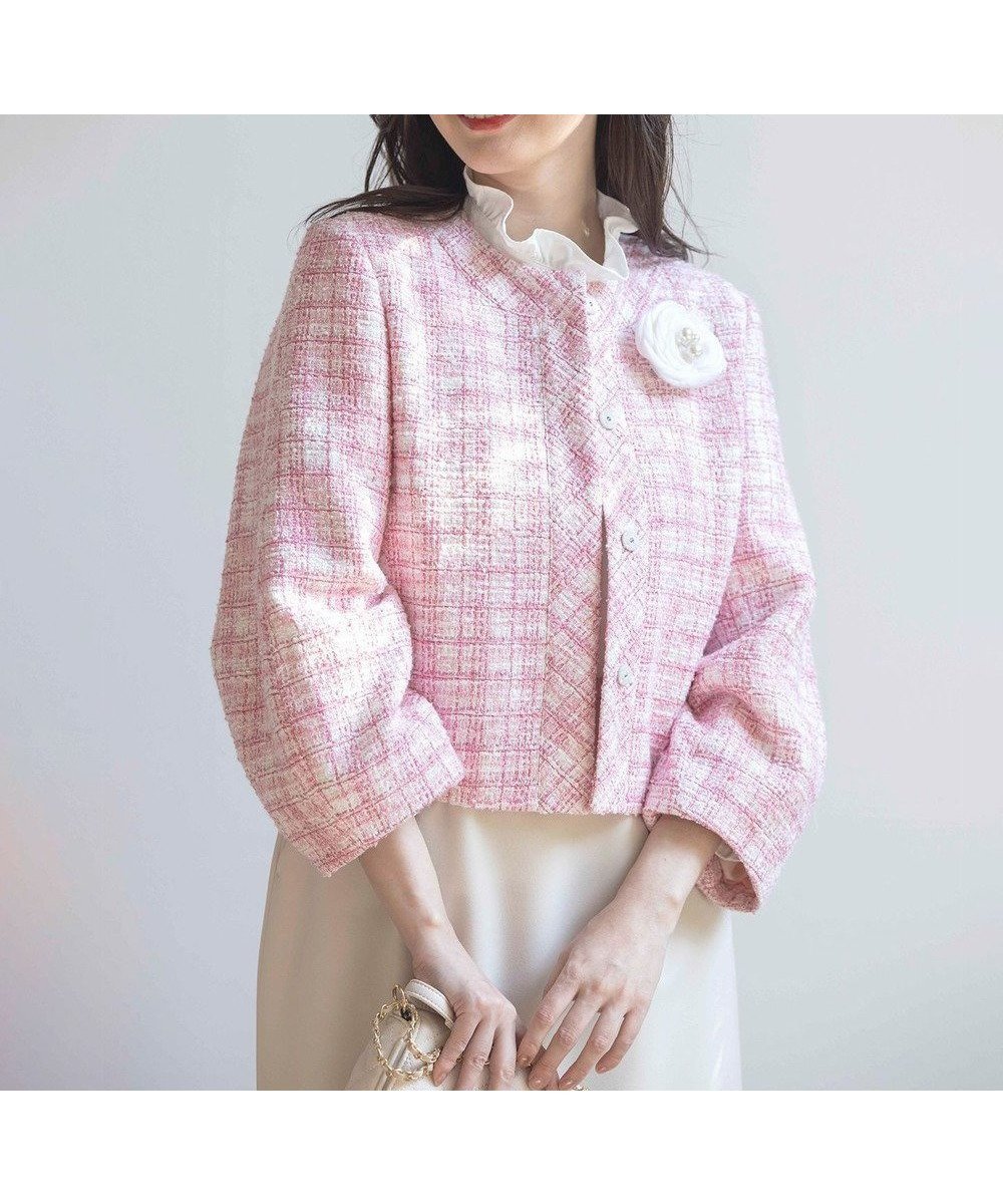 【組曲/KUMIKYOKU】の【KUMIKYOKU NAVY】マカロンツイード ジャケット 人気、トレンドファッション・服の通販 founy(ファニー) 　ファッション　Fashion　レディースファッション　Fashion for Women　アウター　Coat / Outerwear Collection　レディースジャケット・軽アウター　Jackets　ノーカラージャケット / シンプル上品コーデ　Collarless Jackets　クラシカル　Classical, Vintage-Inspired　グラデーション　Gradient, Ombre　コレクション　Collection, Seasonal Line　コンパクト　Compact, Small Size　ジャケット　Jacket, Outerwear　スプリング　Spring, Spring Collection　ツイード　Twill, Twill Weave　バイアス　Bias, Diagonal Cut　バランス　Balance, Style Balance　フェミニン　Feminine, Girly　フォルム　Silhouette, Form　フォーマル　Formal, Dressy　A/W・秋冬　Autumn/Winter　2022年　2022　S/S・春夏　SS, Spring/Summer, Warm Season　2022-2023秋冬・A/W　Autumn/Winter 2022–23 AW22–23　夏　Summer　エレガント 上品　Elegant　 other-1|ID: prp329100004644614 ipo3291000000033513654
